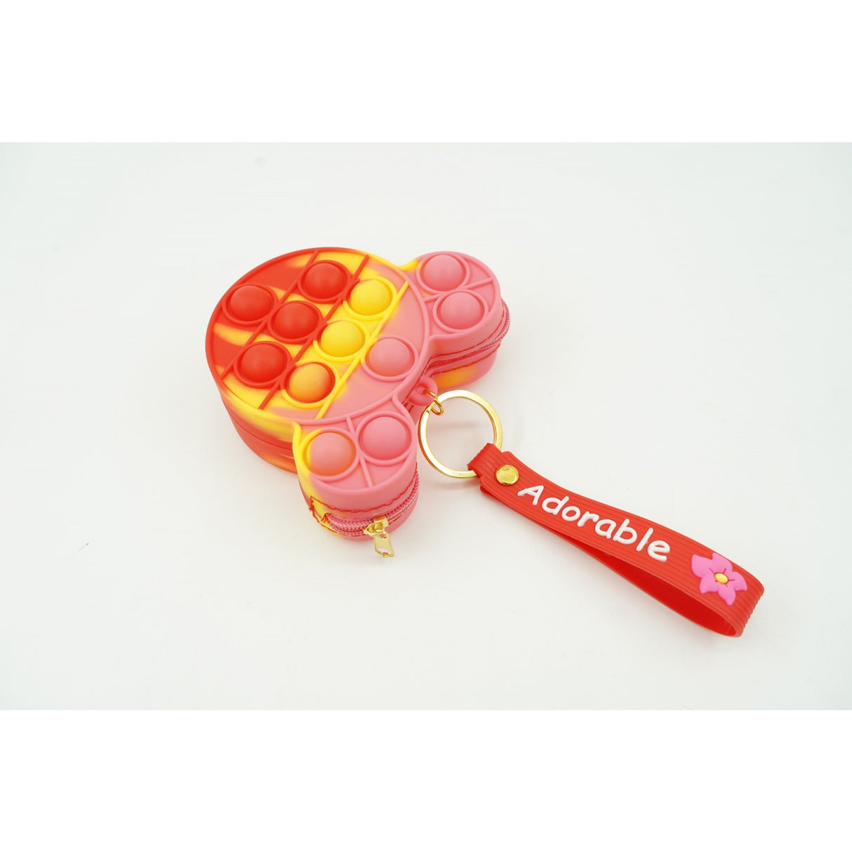 Jucarie Antistres Din Silicon, Pop It Now And Flip It, Portofel Ursulet, Alb/