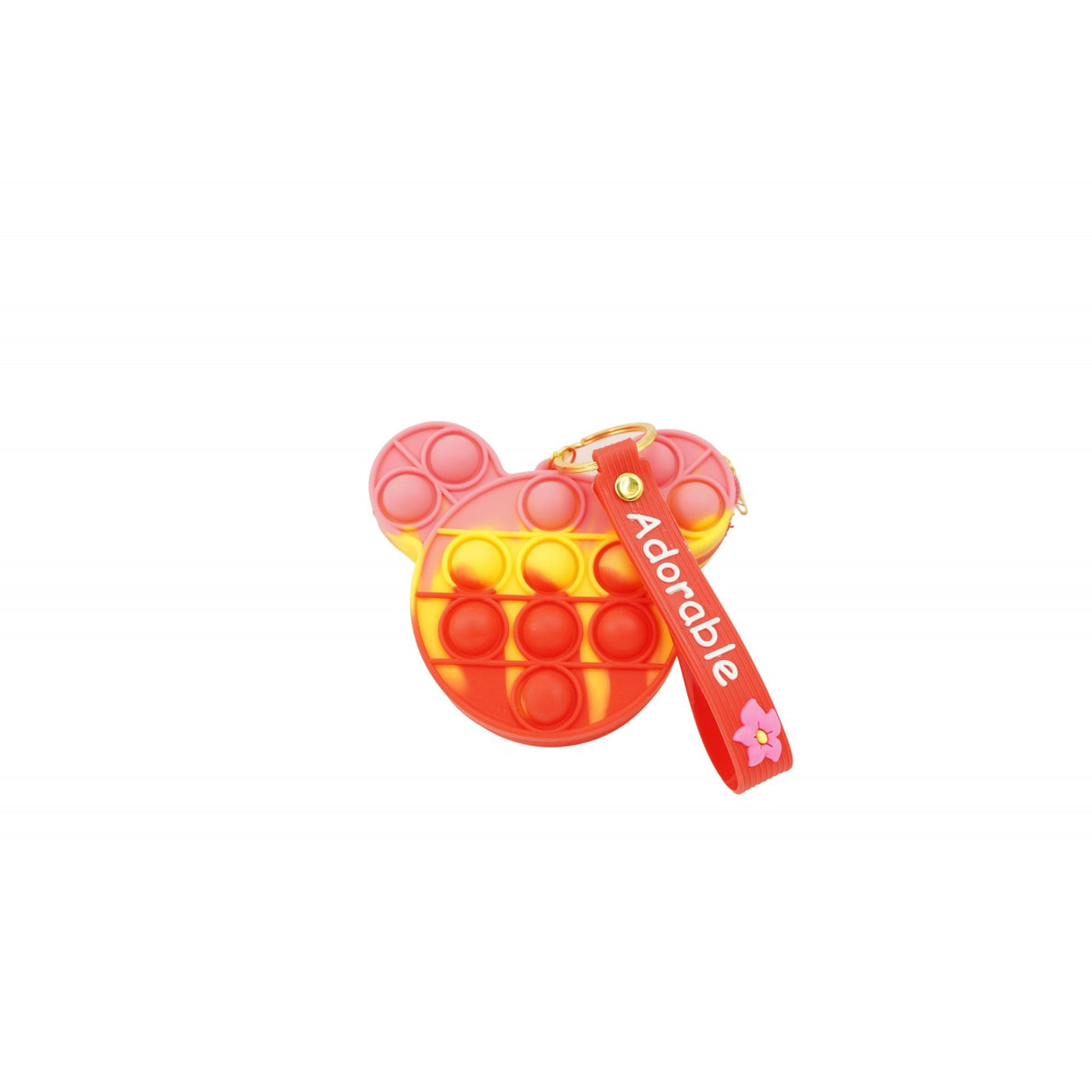 Jucarie Antistres Din Silicon, Pop It Now And Flip It, Portofel Ursulet, Alb/