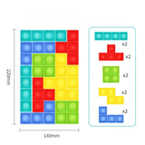 Jucarie antistres din silicon Flippy, Pop it Now and Flip It , Puzzle Soft Blocks , 10 piese, Multicolor - vivimall.ro