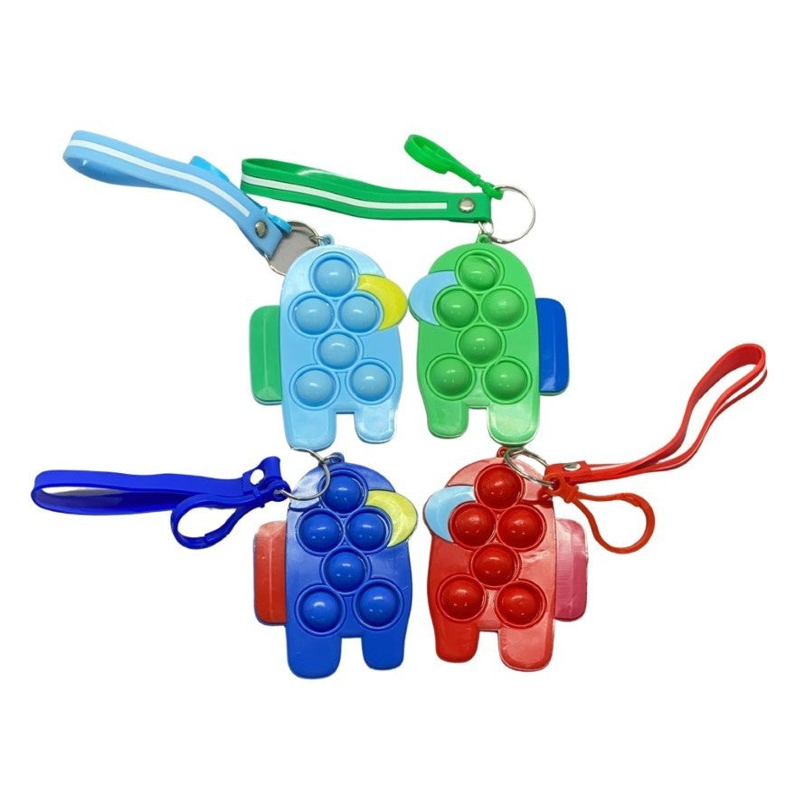 Jucarie Antistres Din Silicon, Pop It Now And Flip It, Simple Dimple, Breloc, Among Us