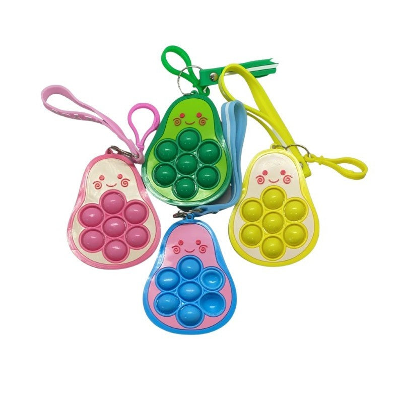 Jucarie Antistres Din Silicon, Pop It Now And Flip It, Simple Dimple, Breloc, Avocado