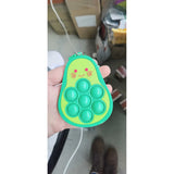 Jucarie Antistres Din Silicon, Pop It Now And Flip It, Simple Dimple, Breloc, Avocado, Resigilat - vivimall.ro