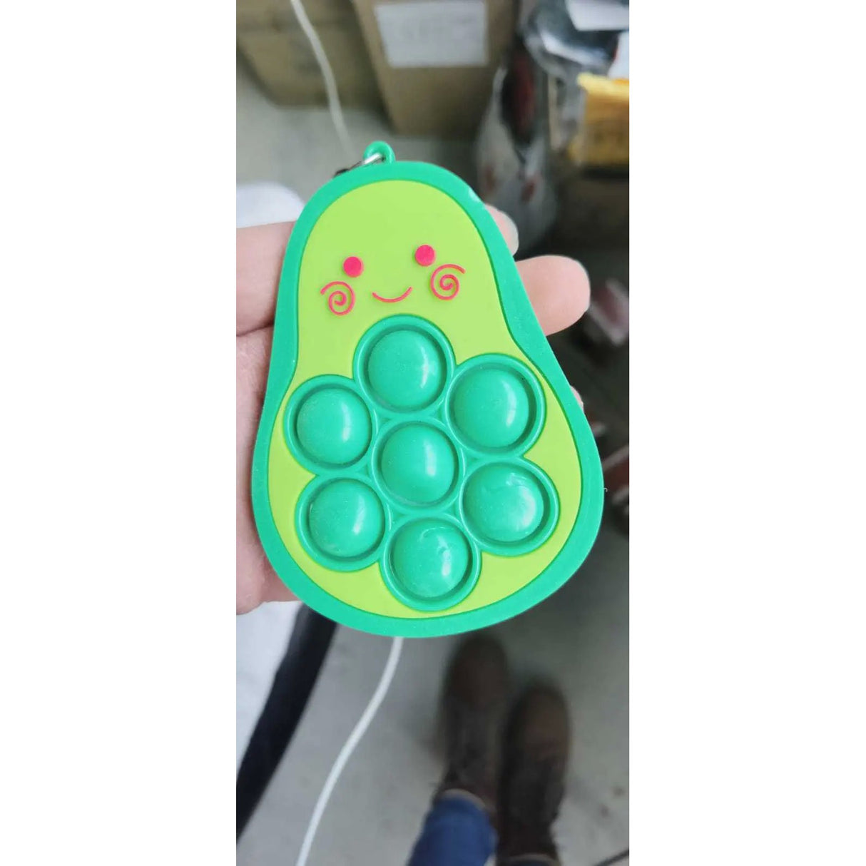 Jucarie Antistres Din Silicon, Pop It Now And Flip It, Simple Dimple, Breloc, Avocado, Resigilat - vivimall.ro