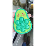 Jucarie Antistres Din Silicon, Pop It Now And Flip It, Simple Dimple, Breloc, Avocado, Resigilat - vivimall.ro