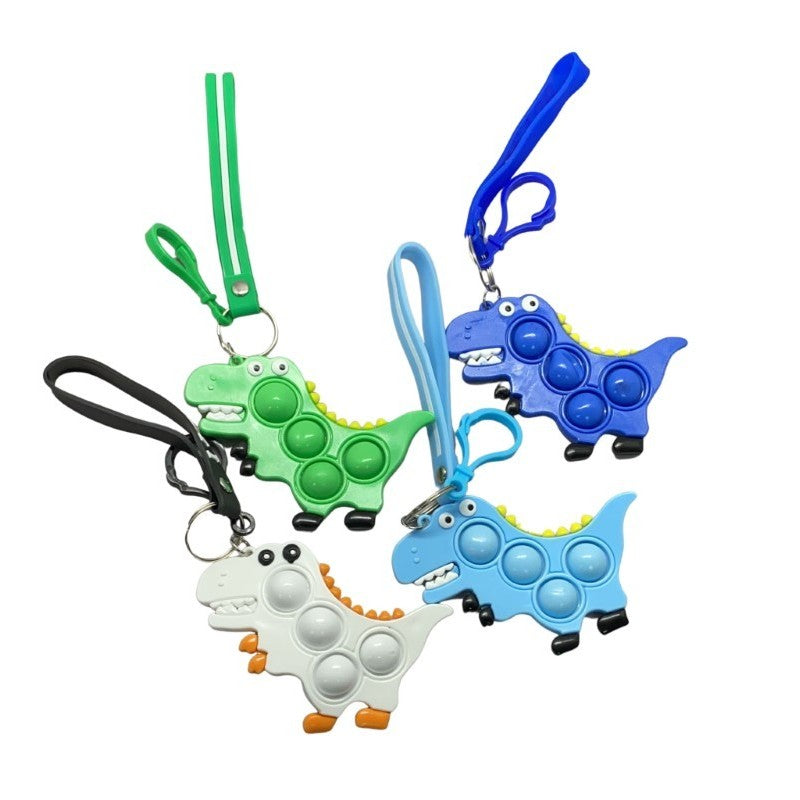 Jucarie Antistres Din Silicon, Pop It Now And Flip It, Simple Dimple, Breloc, Dinozaur