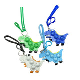 Jucarie Antistres Din Silicon, Pop It Now And Flip It, Simple Dimple, Breloc, Dinozaur