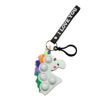 Jucarie Antistres Din Silicon, Pop It Now And Flip It, Simple Dimple, Breloc, Unicorn