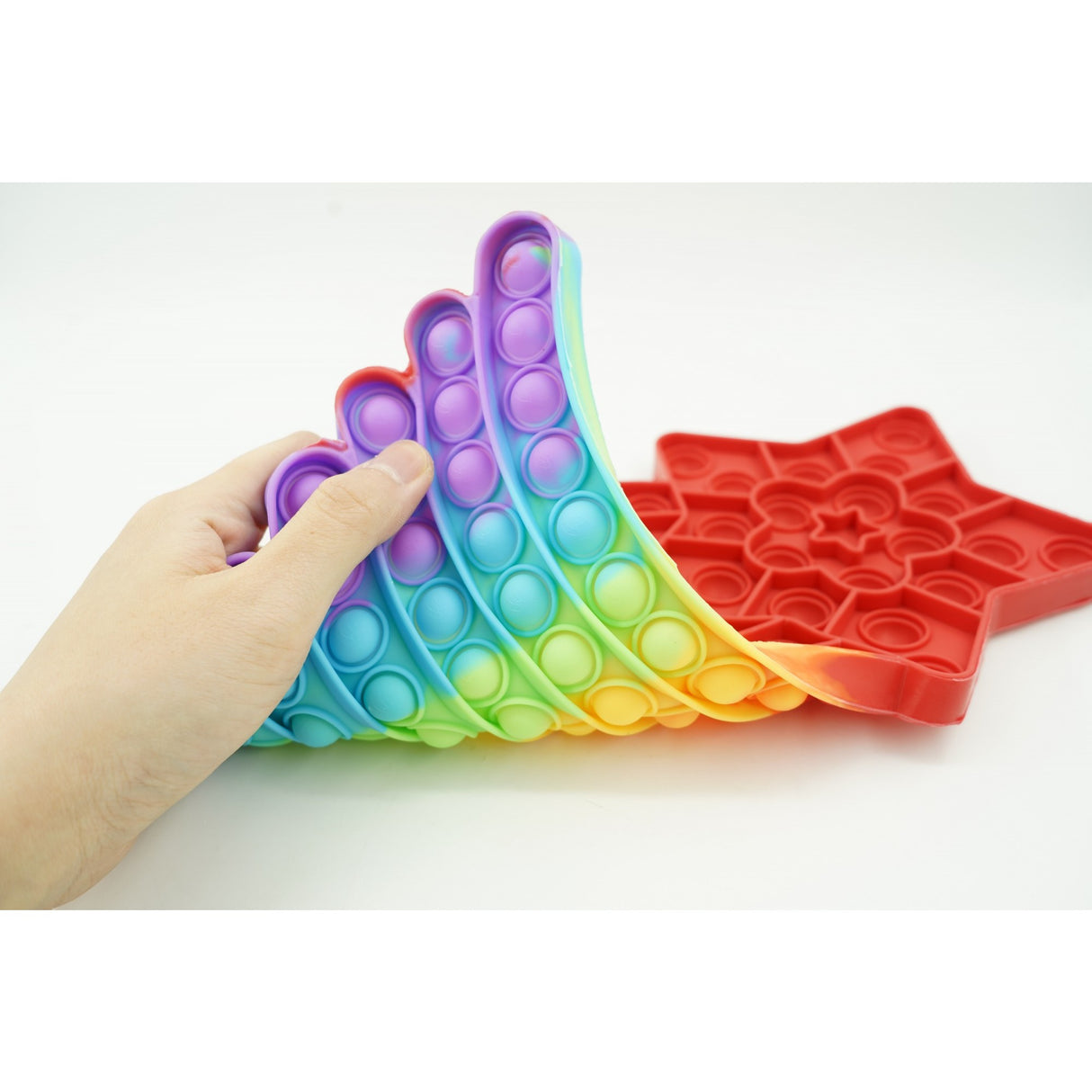 Jucarie antistres din silicon, Flippy, Pop It Now and Flip It, Stea cazatoare, Multicolor - vivimall.ro