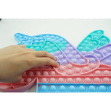 Jucarie antistres din silicon Flippy, Pop it Now and Flip It ,Unicorn cu aripi ,Curcubeu - vivimall.ro