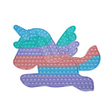 Jucarie antistres din silicon Flippy, Pop it Now and Flip It ,Unicorn cu aripi ,Curcubeu - vivimall.ro