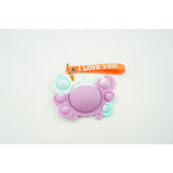 Jucarie antistres din silicon, Flippy®, Pop It Now tip breloc, Crab, Multicolor, V1 - vivimall.ro
