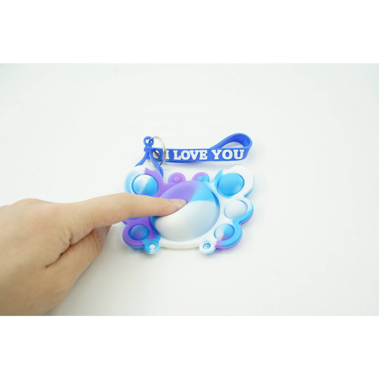 Jucarie antistres din silicon, Flippy®, Pop It Now tip breloc, Crab, Multicolor, V2 - vivimall.ro