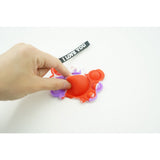 Jucarie antistres din silicon, Flippy®, Pop It Now tip breloc, Crab, Multicolor, V4 - vivimall.ro