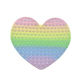 Jucarie Antistres Din Silicon, Pop It And Flip It, Inima ,urias Fosforescent ,Multicolor, Model 4 - vivimall.ro