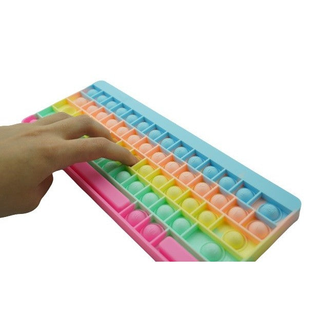 Jucarie Antistres Din Silicon, Pop It And Flip It, Tastatura, Macarons - vivimall.ro