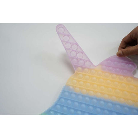 Jucarie Antistres Din Silicon, Pop It And Flip It, Unicorn, Fosforescent, Multicolor - vivimall.ro