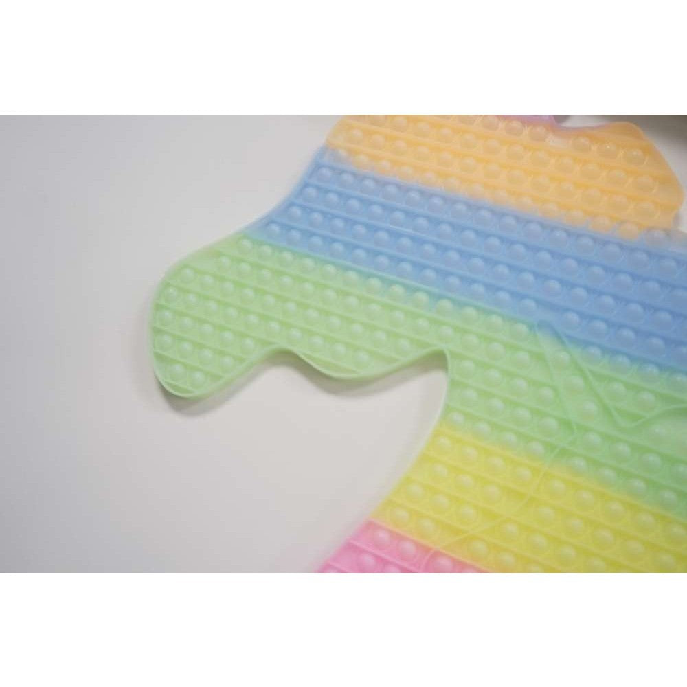 Jucarie Antistres Din Silicon, Pop It And Flip It, Unicorn, Fosforescent