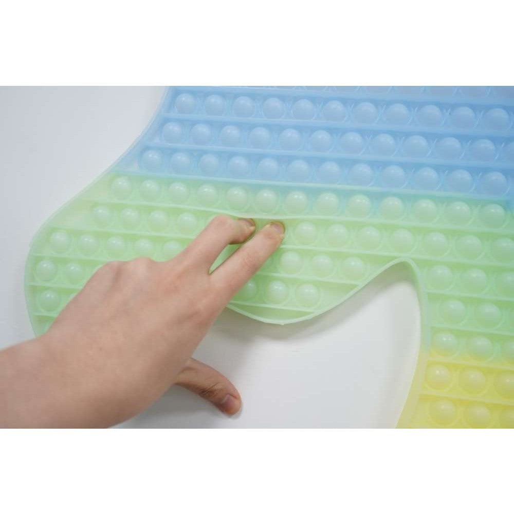 Jucarie Antistres Din Silicon, Pop It And Flip It, Unicorn, Fosforescent