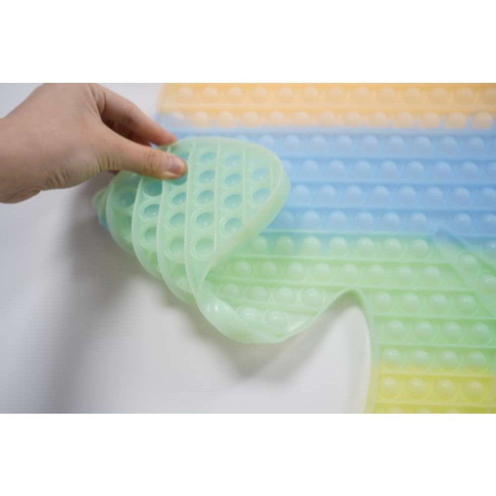 Jucarie Antistres Din Silicon, Pop It And Flip It, Unicorn, Fosforescent