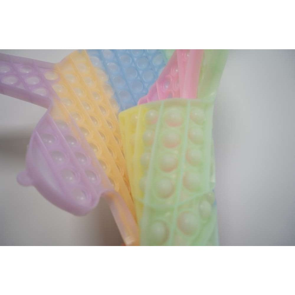 Jucarie Antistres Din Silicon, Pop It And Flip It, Unicorn, Fosforescent