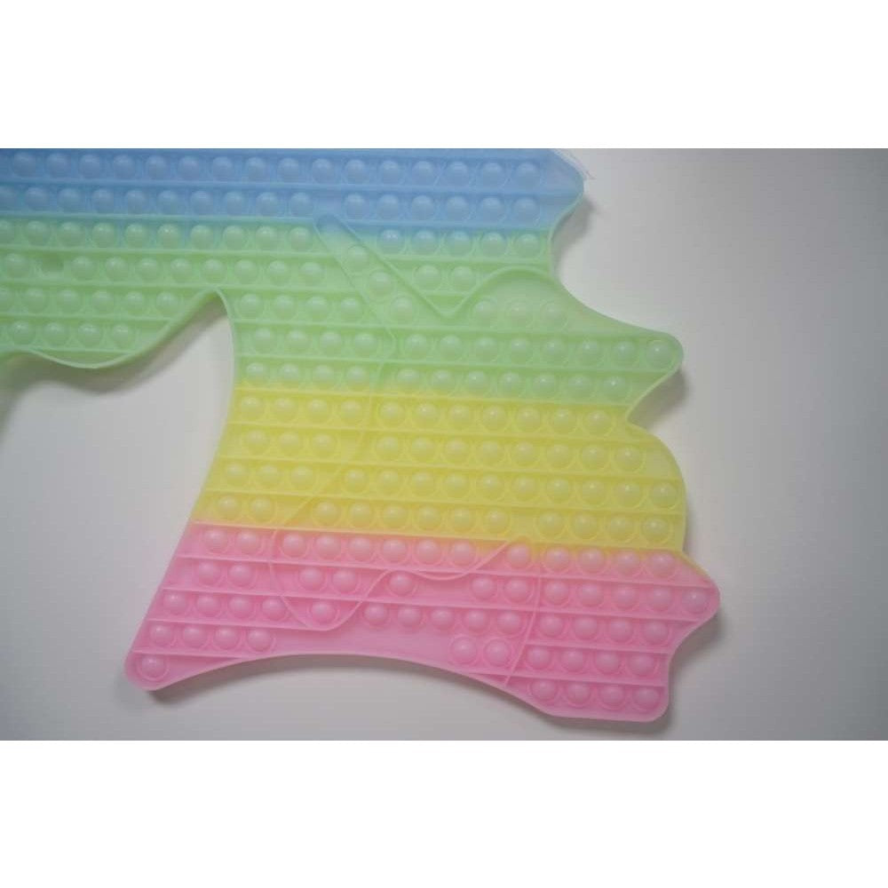 Jucarie Antistres Din Silicon, Pop It And Flip It, Unicorn, Fosforescent
