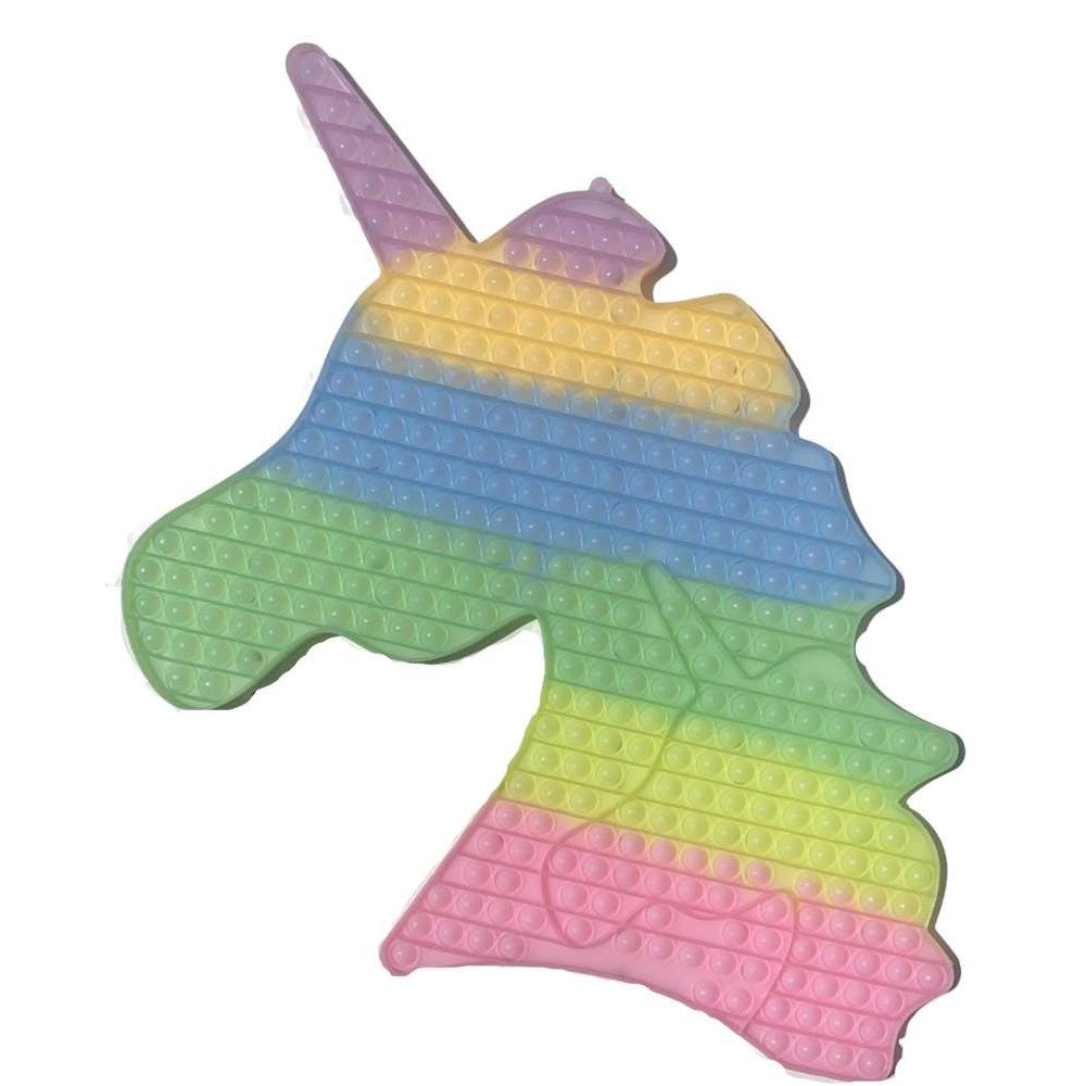 Jucarie Antistres Din Silicon, Pop It And Flip It, Unicorn, Fosforescent