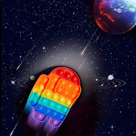 Jucarie antistres din silicon, Pop it Now and Flip It, Among Us, Multicolor - vivimall.ro