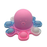 Jucarie Antistres, Vivimall, Tip Pop It, Caracatita Reversibila, din Silicon, 20 x 10 cm, Multicolor/Lila - vivimall.ro