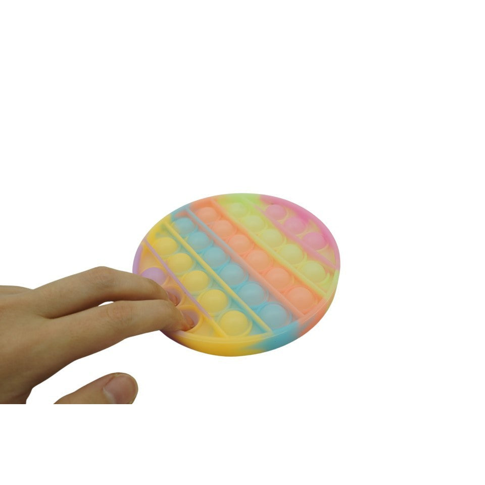 Jucarie Antistres Din Silicon, Pop It Now And Flip It, Cerc, Fosforescent