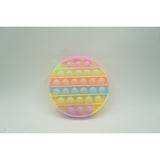 Jucarie antistres din silicon, Pop it Now and Flip It, Cerc, Fosforescent, Multicolor - vivimall.ro