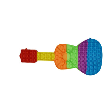 Jucarie antistres din silicon, Pop It Now and Flip It, Chitara, Macarons - vivimall.ro