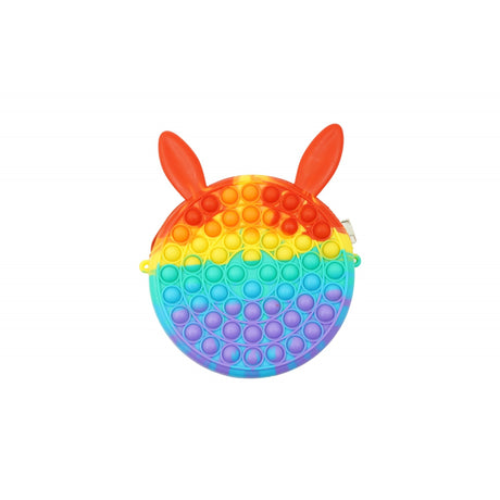 Jucarie antistres din silicon, Pop it Now and Flip It, Flippy, Geanta, Model 3, Multicolor - vivimall.ro