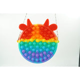 Jucarie antistres din silicon, Pop it Now and Flip It, Flippy, Geanta, Model 4, Multicolor - vivimall.ro