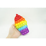 Jucarie antistres din silicon, Pop It Now and Flip It, Inghetata, Multicolor, V1 - vivimall.ro