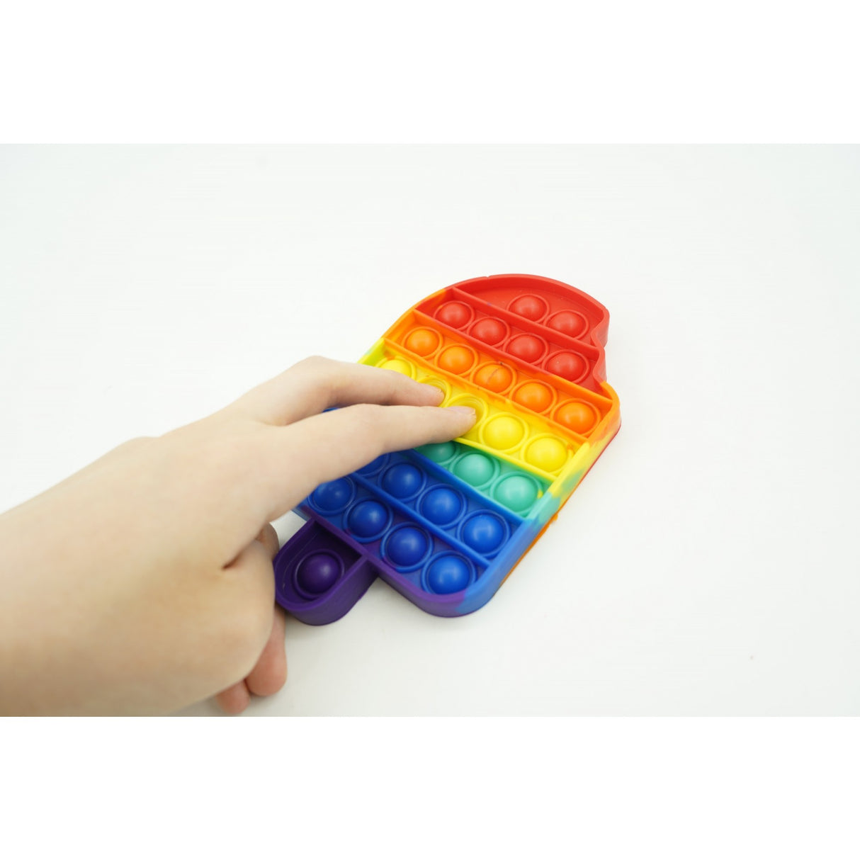 Jucarie antistres din silicon, Pop It Now and Flip It, Inghetata, Multicolor, V2 - vivimall.ro