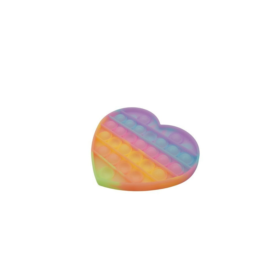Jucarie Antistres Din Silicon, Pop It Now And Flip It, Inima, Fosforescent