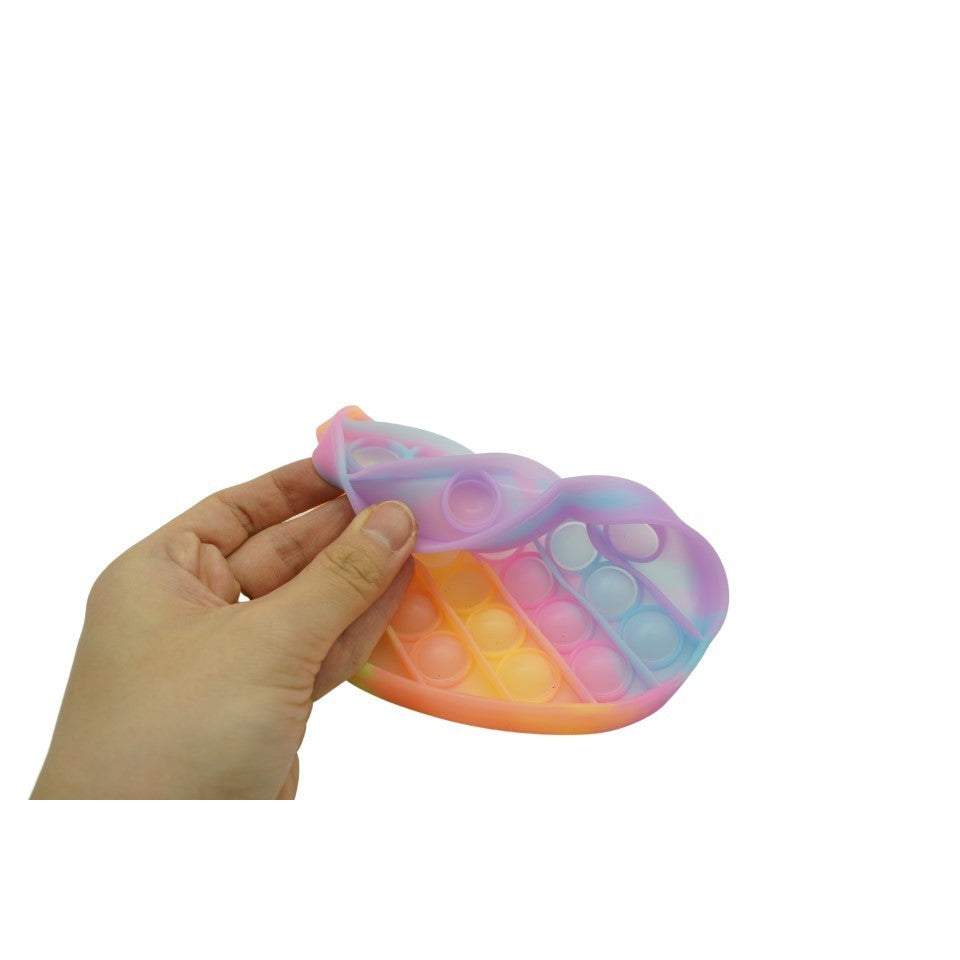 Jucarie Antistres Din Silicon, Pop It Now And Flip It, Inima, Fosforescent
