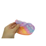 Jucarie antistres din silicon, Pop it Now and Flip It, Inima, Fosforescent, Multicolor - vivimall.ro