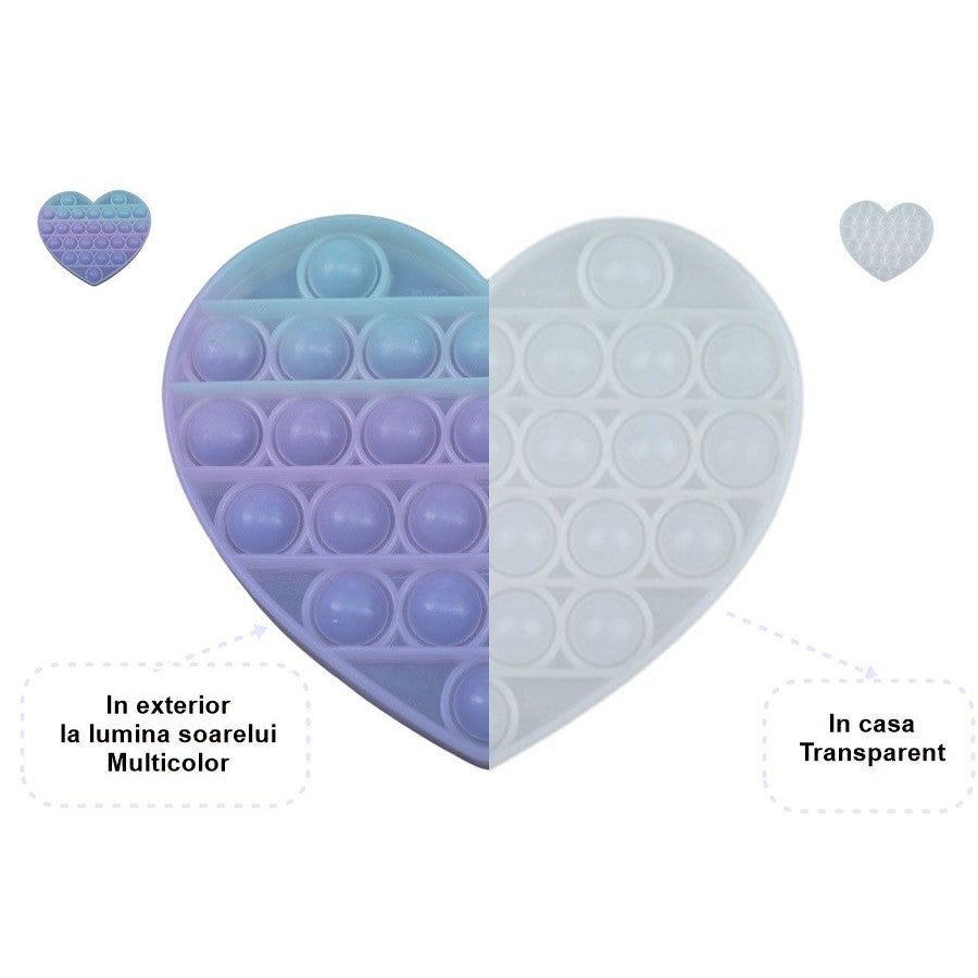 Jucarie Antistres Din Silicon, Pop It Now And Flip It, Inima