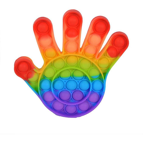 Jucarie antistres din silicon, Pop it Now and Flip It, Mana, Multicolor - vivimall.ro