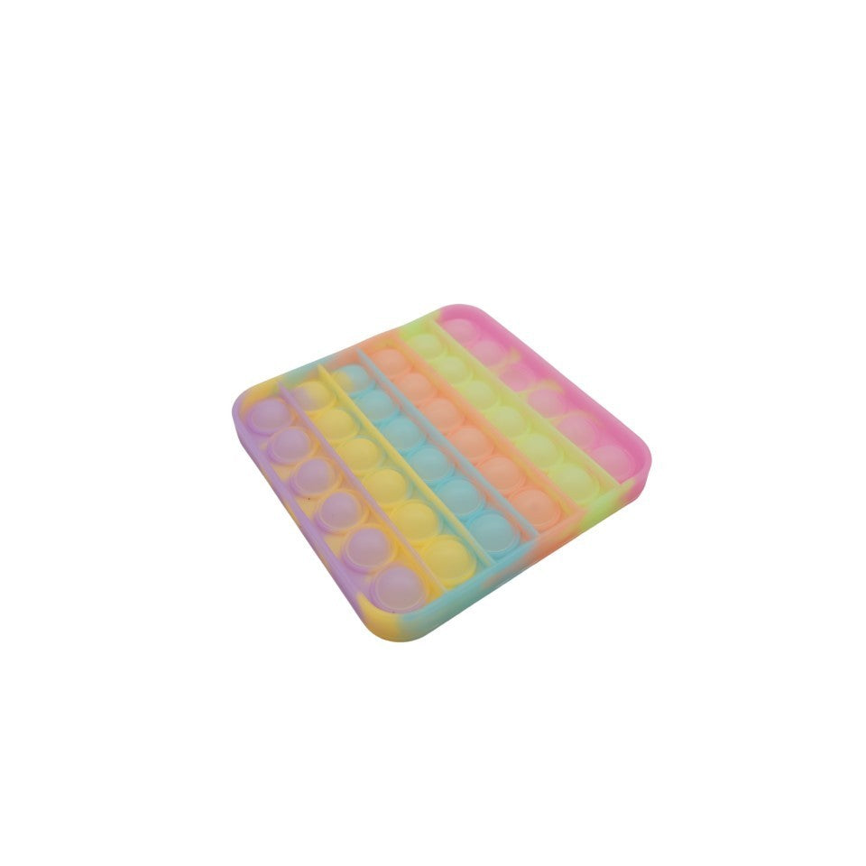 Jucarie antistres din silicon, Pop it Now and Flip It, Patrat, Fosforescent, Multicolor - vivimall.ro