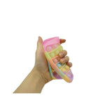 Jucarie antistres din silicon, Pop it Now and Flip It, Patrat, Fosforescent, Multicolor - vivimall.ro