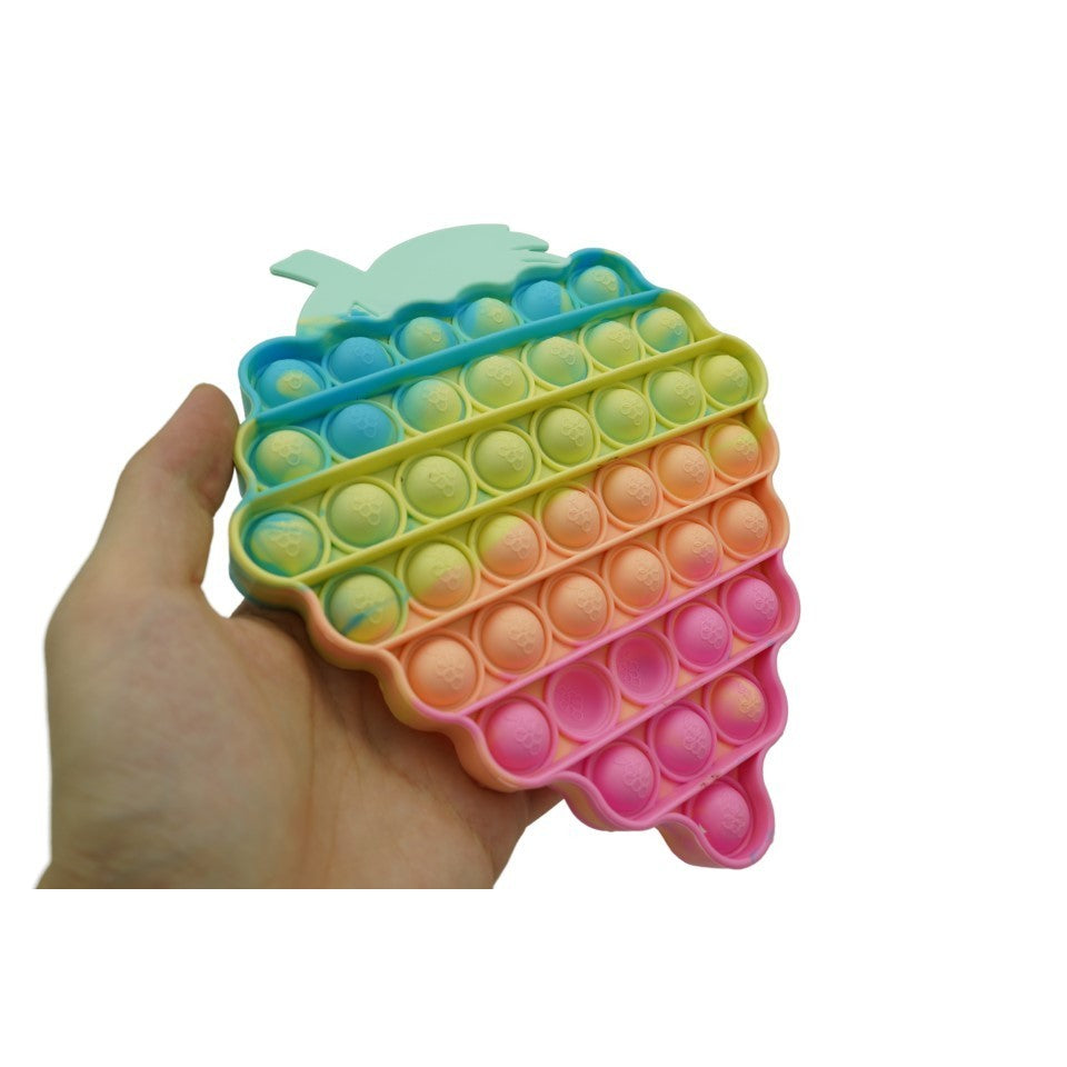 Jucarie antistres din silicon, Pop it Now and Flip It, Strugure, Multicolor - vivimall.ro