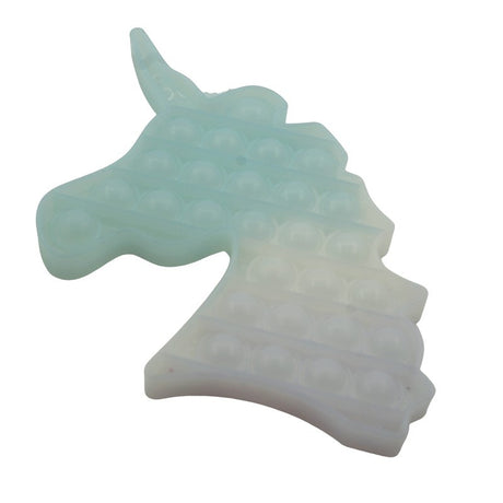 Jucarie antistres din silicon, Pop it Now and Flip It, Unicorn, Transparent - vivimall.ro