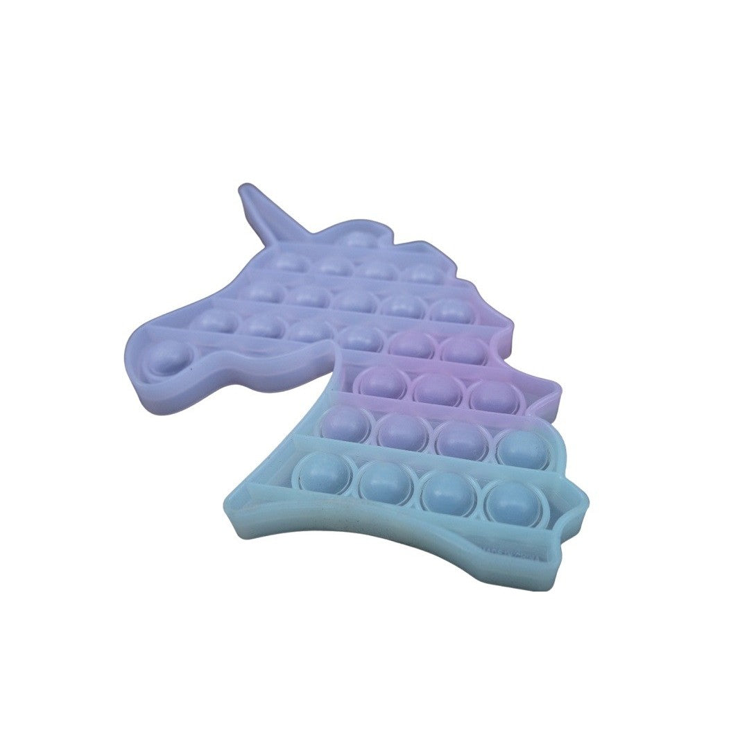 Jucarie Antistres Din Silicon, Pop It Now And Flip It, Unicorn, Transparent - vivimall.ro