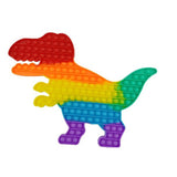 Jucarie Antistres Din Silicon Pop It Now, Forma Dinozaur, Multicolor, Urias