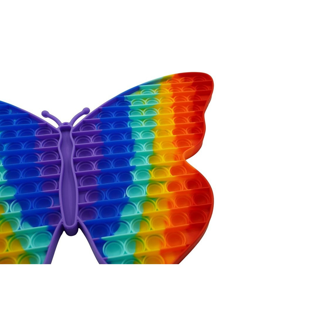 Jucarie antistres din silicon Pop it now, forma Fluture, multicolor, urias - vivimall.ro