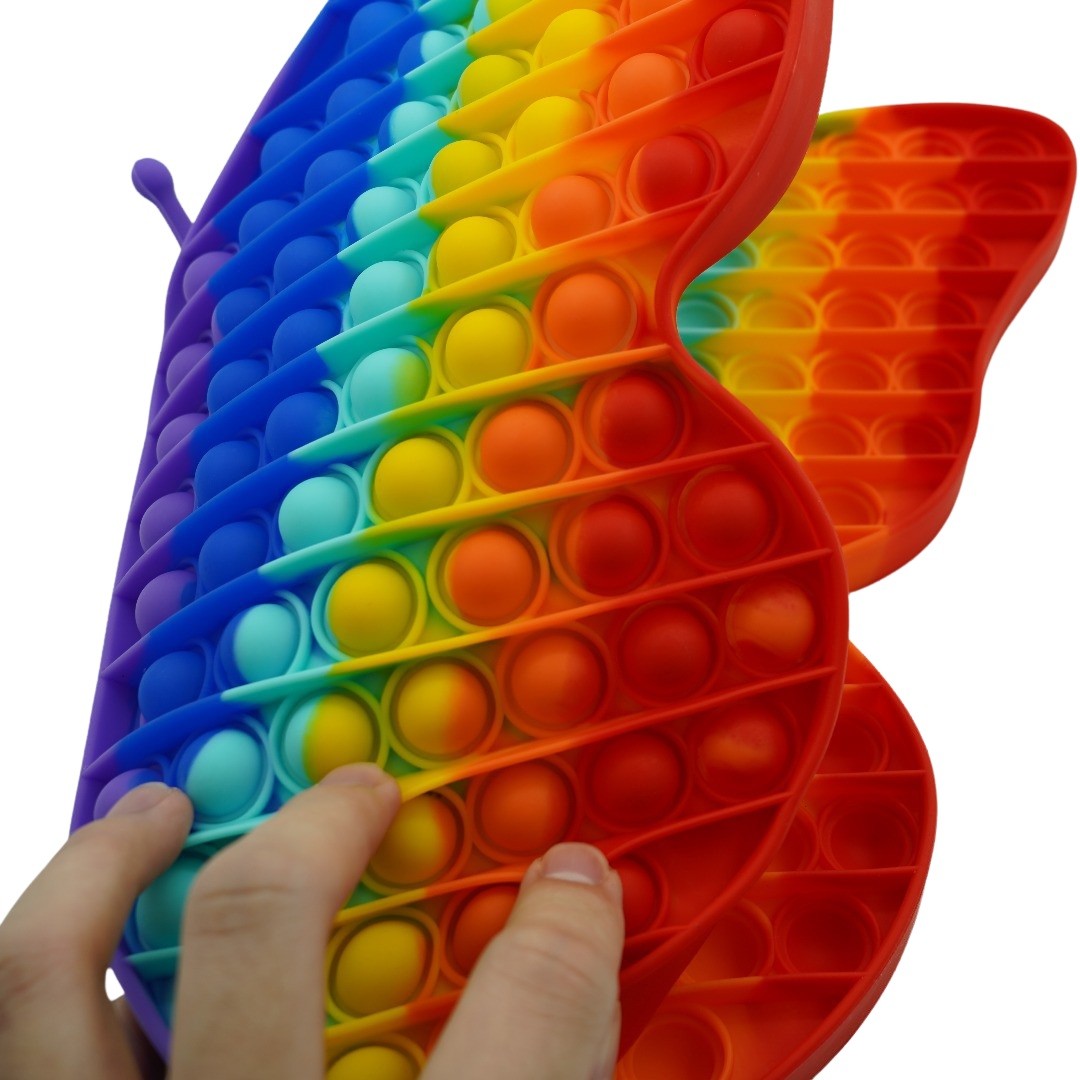 Jucarie Antistres Din Silicon Pop It Now, Forma Fluture, Urias