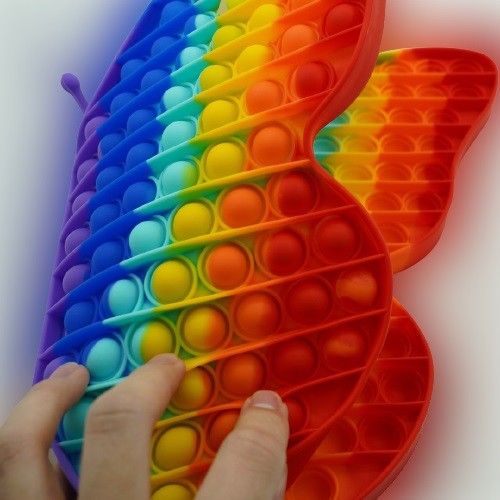 Jucarie Antistres Din Silicon Pop It Now, Forma Fluture, Urias