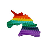 Jucărie antistres Pop It Now formă Unicorn uriașă din silicon multicolor, vedere frontală completă